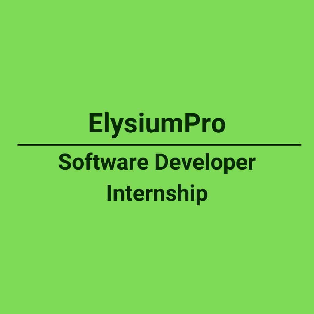 Software developer internship